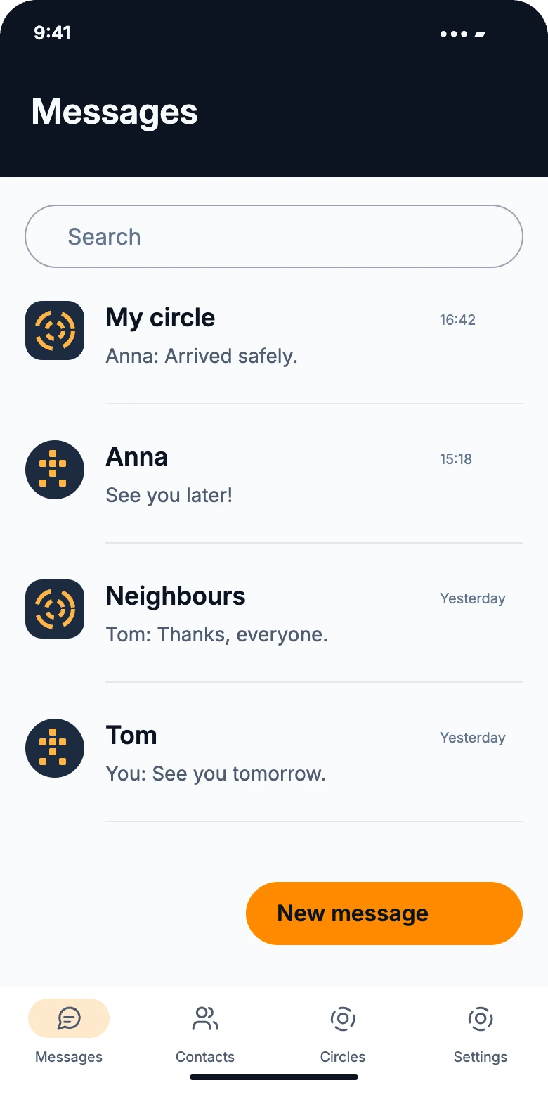 PYRSA – chat and contacts